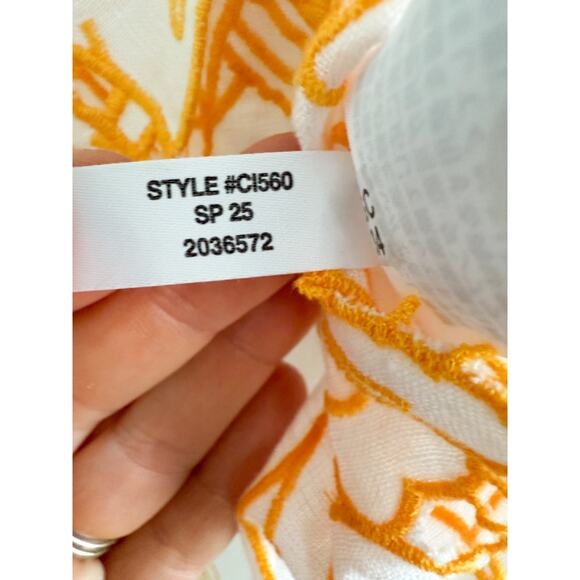 J.Crew | NWOT Cutwork tunic top in linen in White | Sz M - Picture 10 of 12